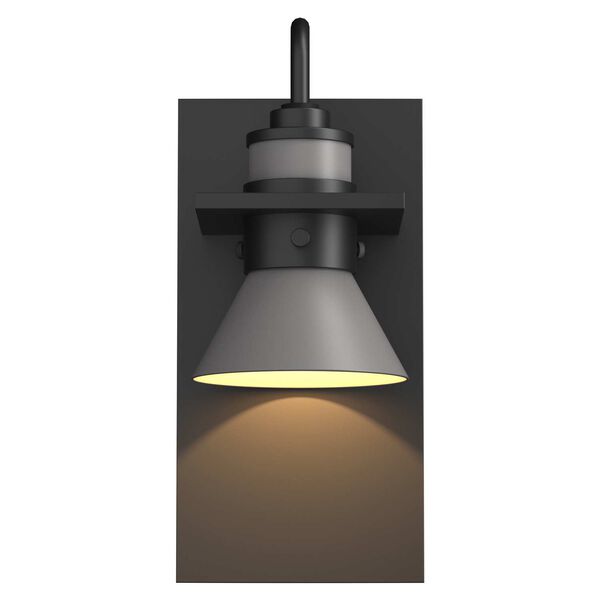 Erlenmeyer Coastal Black One-Light Outdoor Sconce with Burnished Steel Accents, image 3