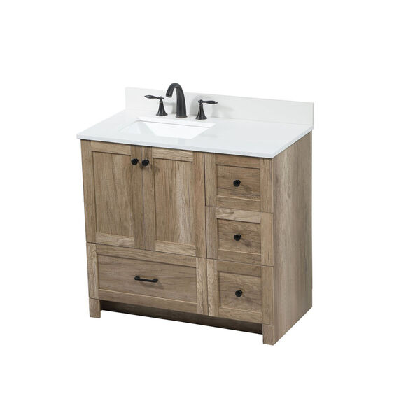 Soma Natural Oak 36-Inch Single Bathroom Vanity, image 1