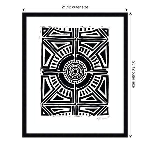 Statement Goods Black Circular Geometric Pattern 21 x 25 Inch Wall Art, image 3