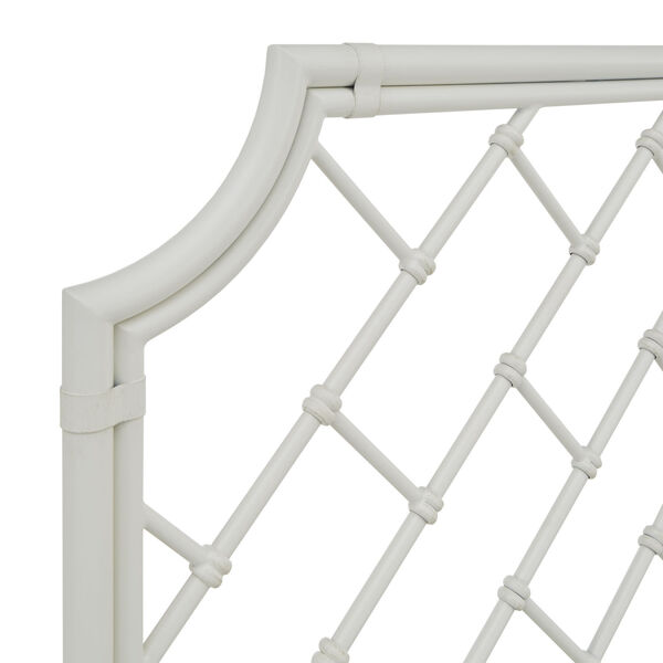 Falkner White Geometric Metal Queen Bed, image 5
