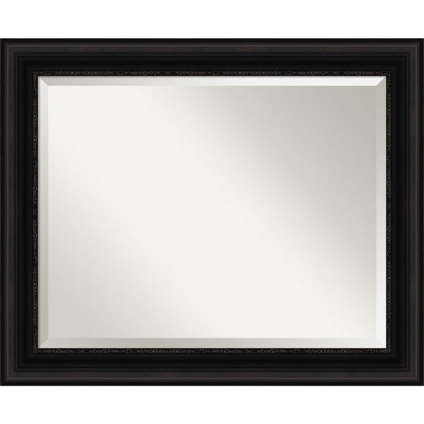 Parlor Black 34W X 28H-Inch Bathroom Vanity Wall Mirror, image 1