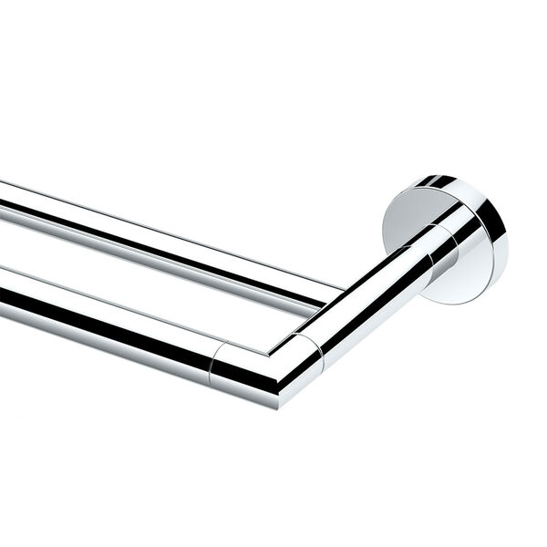 Glam 24-inch Double Towel Bar Chrome, image 2