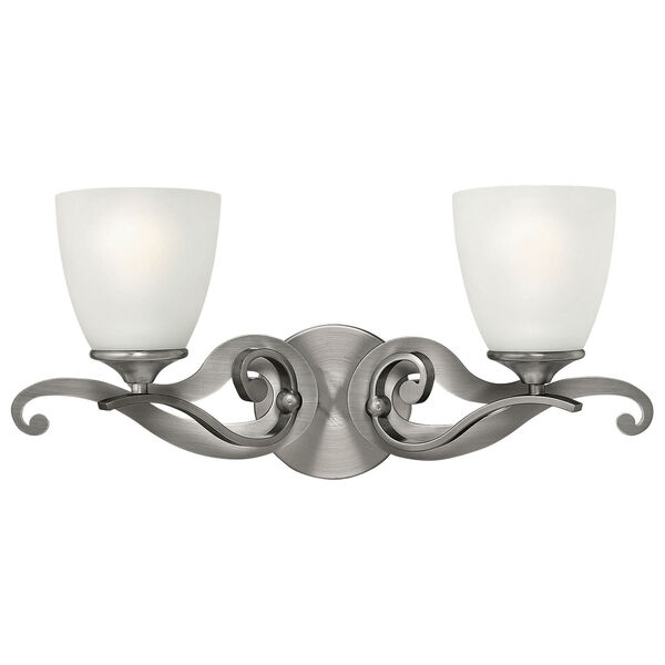 Reese Antique Nickel Two Light Bath Fixture, image 1