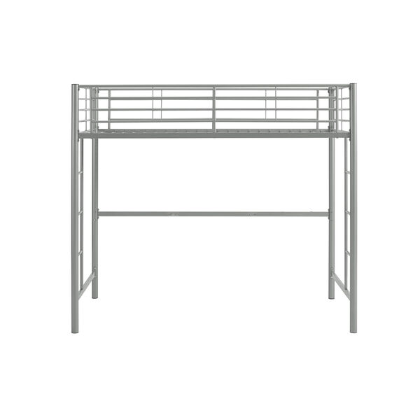 Silver Metal Twin Loft Bed, image 4
