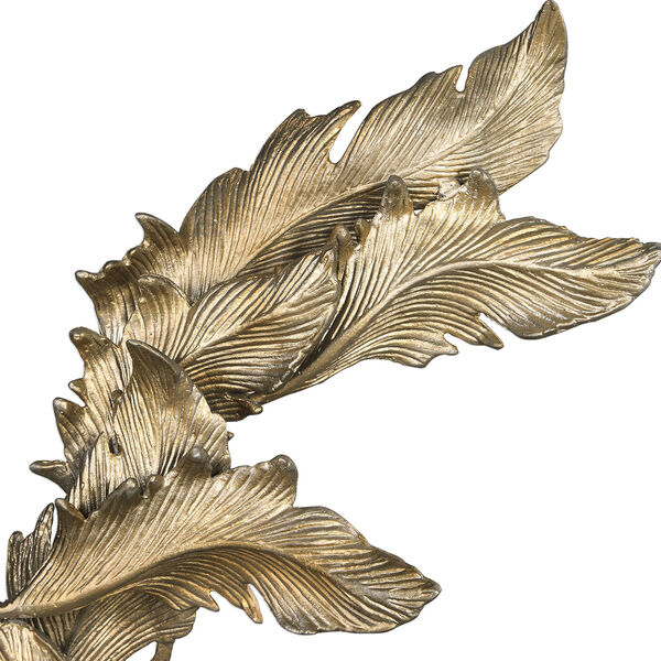 Fall Leaves Silver Champagne Sculpture, image 3