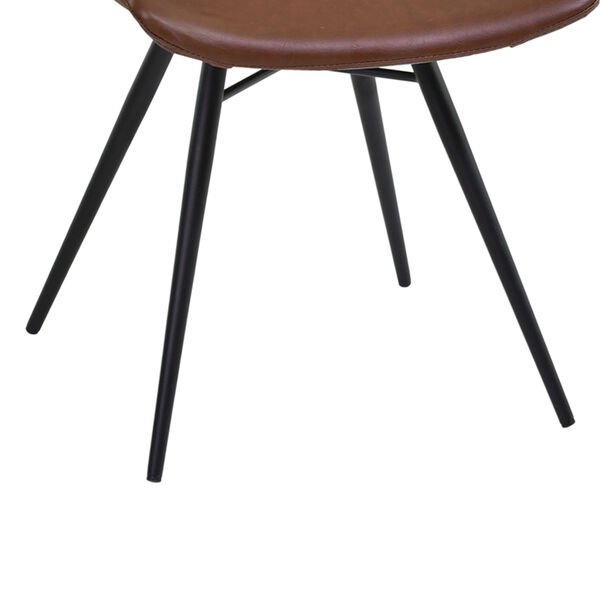 Zurich Vintage Coffee with Matte Black Dining Chair, Set of Two, image 5