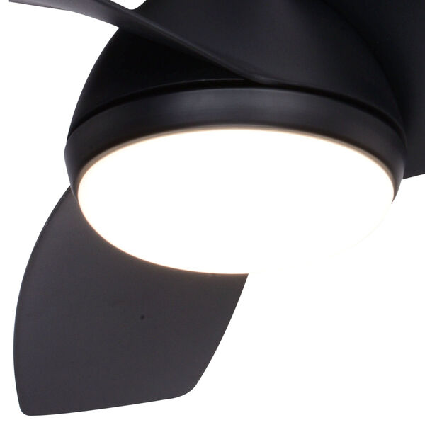 Odell Black 52-Inch LED Ceiling Fan, image 4