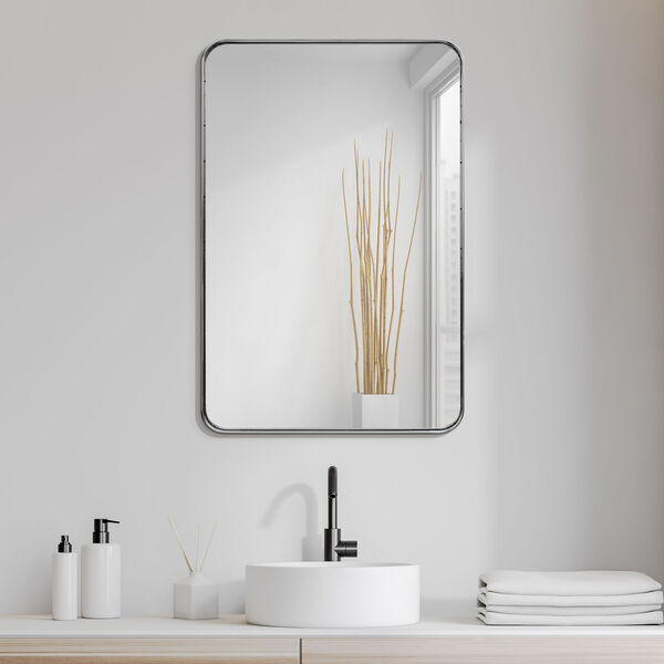 Silver 24 x 36-Inch Rectangle Wall Mirror, image 1