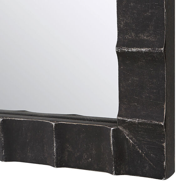 Dandridge Matte Black and Silver 24-Inch x 39-Inch Arch Mirror, image 6