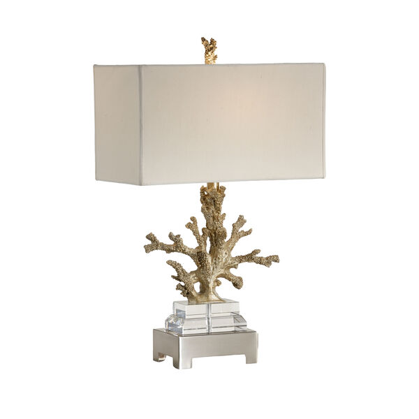 Bronze and Antique Silver One-Light  Coral Colony Lamp, image 1