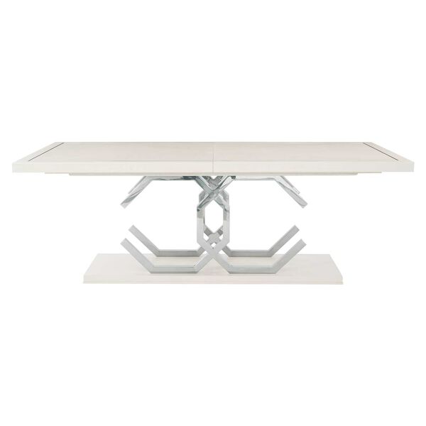Silhouette Eggshell and Stainless Steel Dining Table, image 1