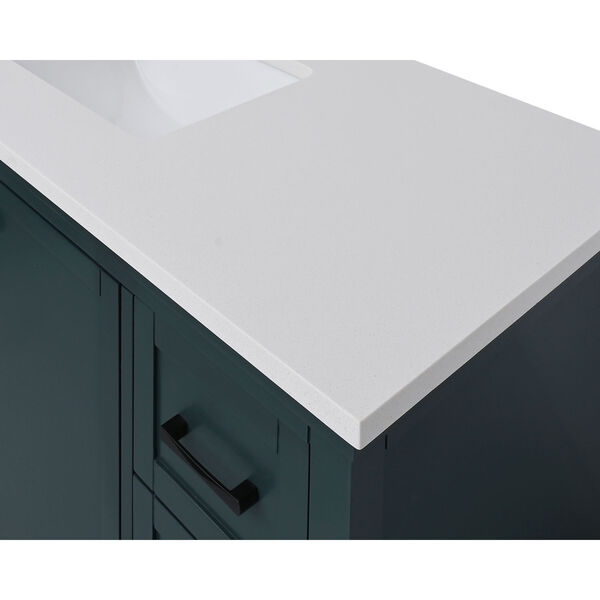 Lotte Radianz Everest White 49-Inch Vanity Top with Rectangular Sink, image 2
