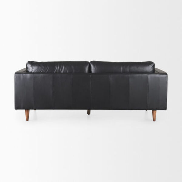 Svend Black Leather Sofa, image 4