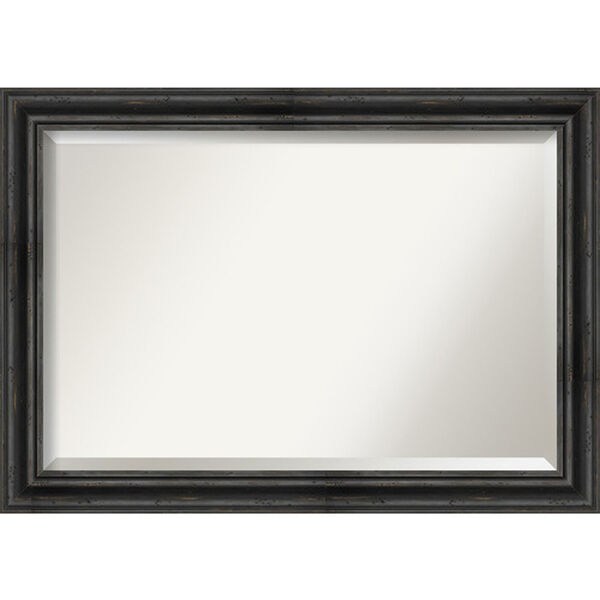 Rustic Pine Black 41-Inch Bathroom Wall Mirror, image 1