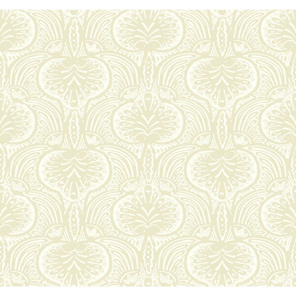 Ronald Redding Beige Lotus Palm Non Pasted Wallpaper - SWATCH SAMPLE ONLY, image 2