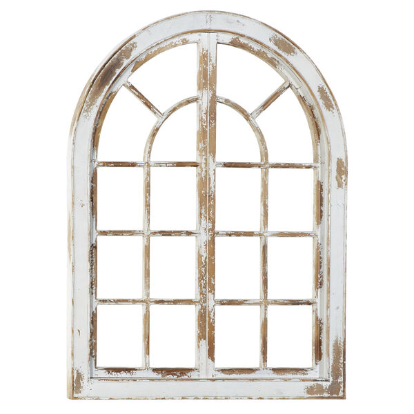 White Vintage Arch Window Wood Wall Decor, image 2