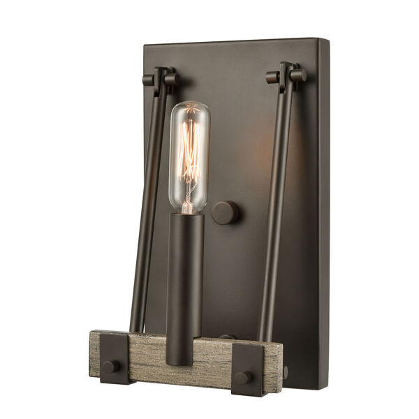 Transitions Oil Rubbed Bronze and Aspen One-Light Bath Vanity, image 1