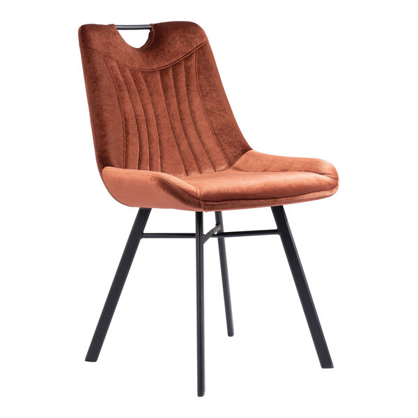 Tyler Brown and Matte Black Dining Chair, image 1