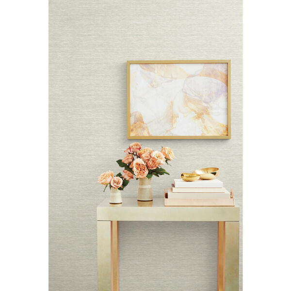 Impressionist Beige Challis Woven Wallpaper - SAMPLE SWATCH ONLY, image 2