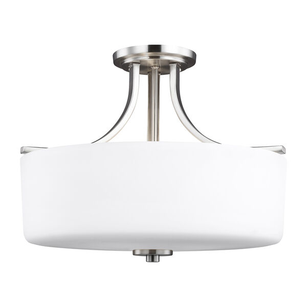 Canfield Brushed Nickel 16-Inch Three-Light Convertible Pendant, image 2