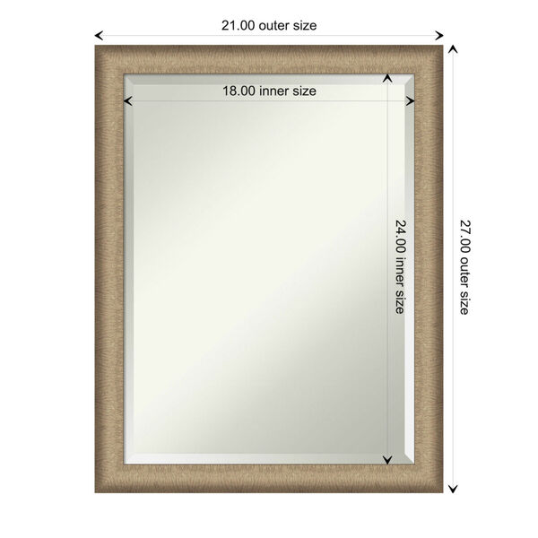 Elegant Bronze 21W X 27H-Inch Bathroom Vanity Wall Mirror, image 6