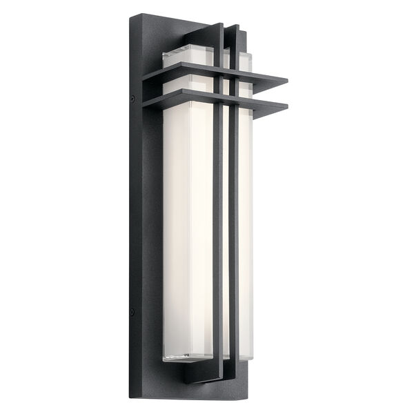 Manhattan Textured Black 5-Inch LED Small Outdoor Wall Light, image 1