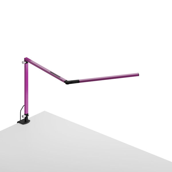 Z-Bar Purple LED Desk Lamp with One-Piece Desk Clamp, image 1