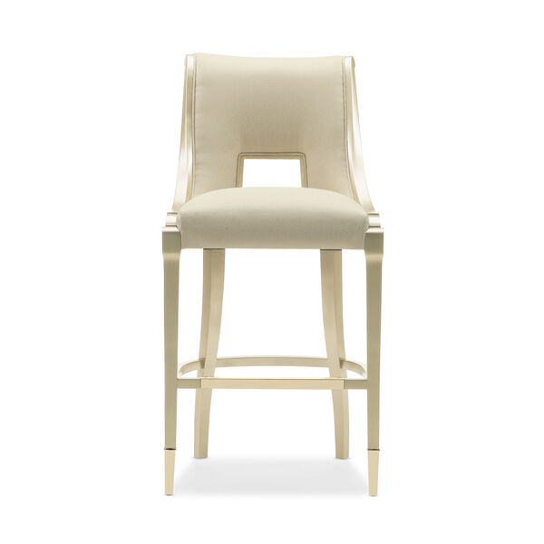 Caracole Classic Gold Bullion Paint and Beige In Good Taste Bar Stool, image 5
