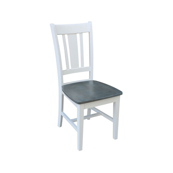 San Remo White and Heather Gray Splatback Chair, image 6