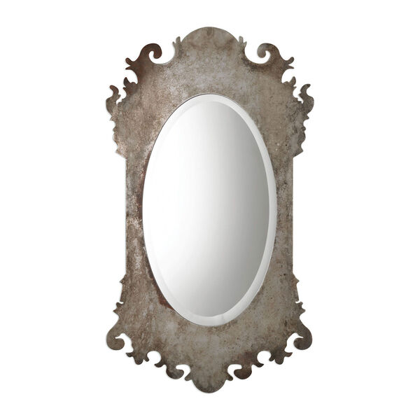 Vitravo Oxidized Silver Oval Mirror, image 2