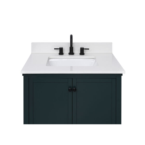 Lotte Radianz Everest White 31-Inch Vanity Top with Rectangular Sink, image 5