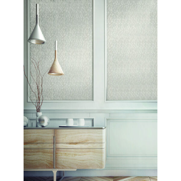 Candice Olson Terrain White and Off White Frost Wallpaper - SAMPLE SWATCH ONLY, image 2