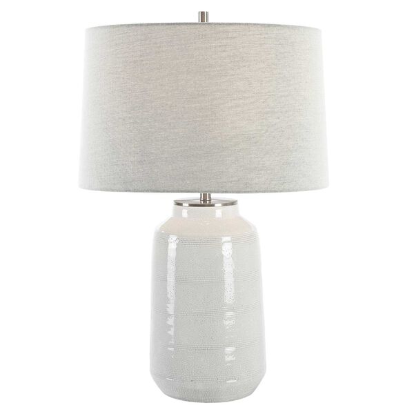 Odawa Off White Brushed Nickel One-Light Table Lamp, image 2