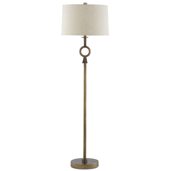 Germaine Antique Brass One-Light Floor Lamp, image 2
