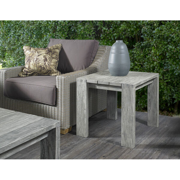 Outdoor Ralph Natural Recycled Teak End Table, image 5