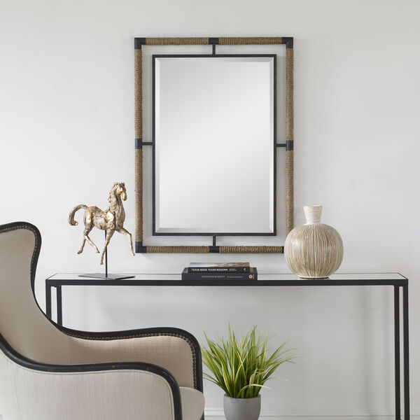 Melville Rust Black 28-Inch x 38-Inch Wall Mirror, image 3