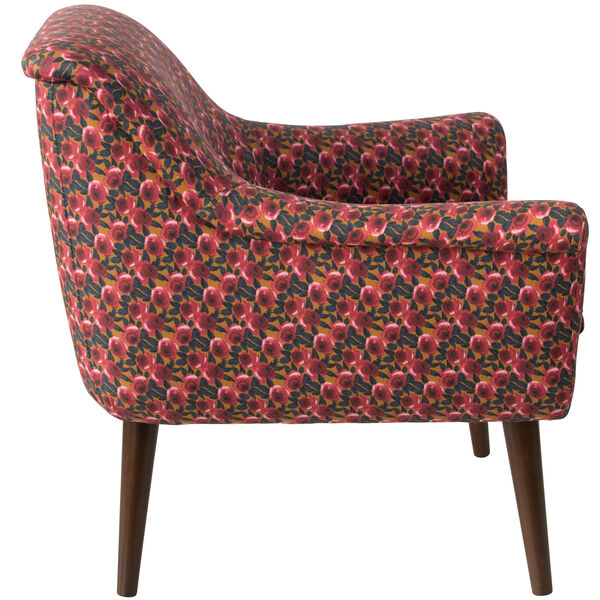 Bloomsbury Rose Ochre Raspberry 34-Inch Chair, image 3