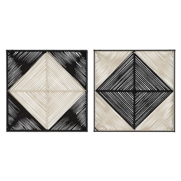 Seeing Black and White Double Rope Wall Squares, Set of 2, image 4