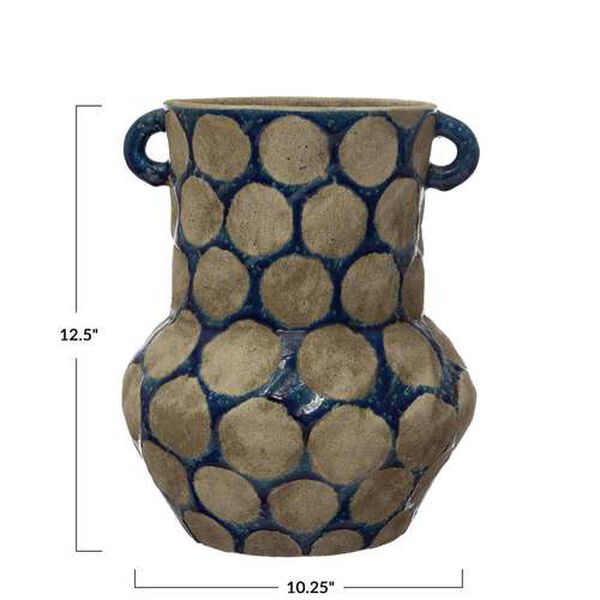 Dark Blue Terra-Cotta Vase, image 4