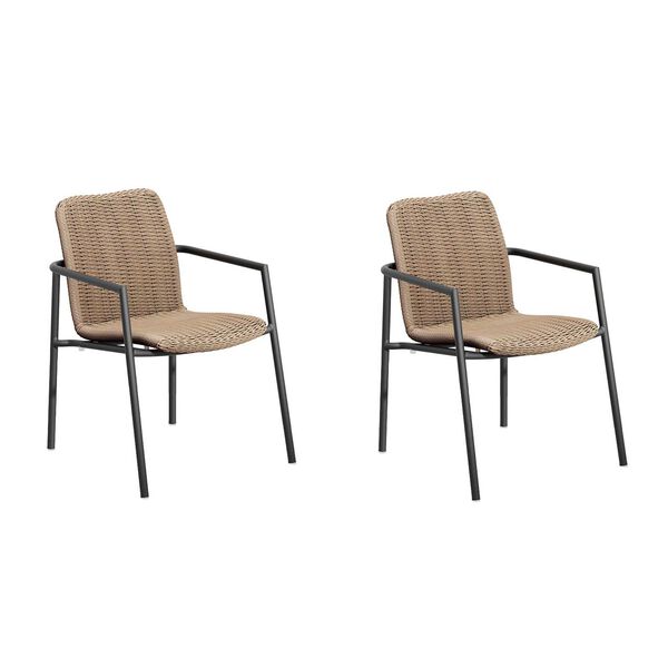 Orso Brown Black Armchair , Set of Two, image 1