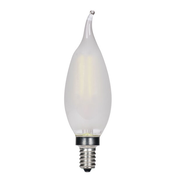 SATCO Frosted LED CA11 Candelabra 3.5 Watt LED Filament Bulb with 2700K 350 Lumens 80 CRI and 360 Degrees Beam, image 1