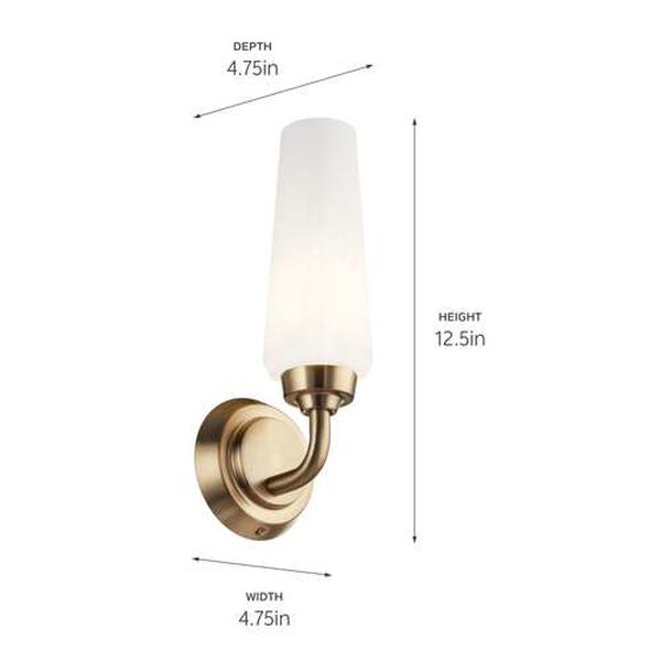Truby Champagne Bronze One-Light Wall Sconce, image 3
