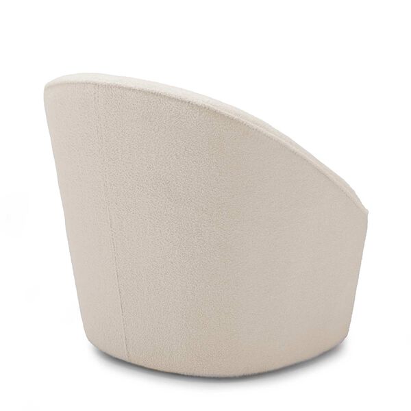 Andria Milky White Boucle Swivel Chair, image 5