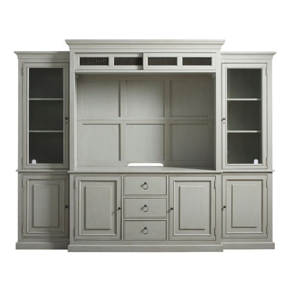 Summer Hill French Gray Complete Console with Hutch, image 1