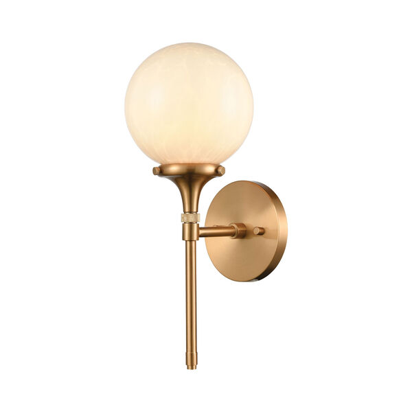 Beverly Hills Satin Brass One-Light Wall Sconce, image 1