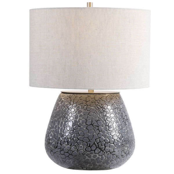 Pebbles Metallic Gray Table Lamp, image 1
