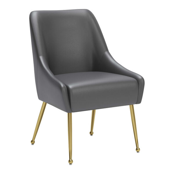 Madelaine Gray and Gold Dining Chair, image 1