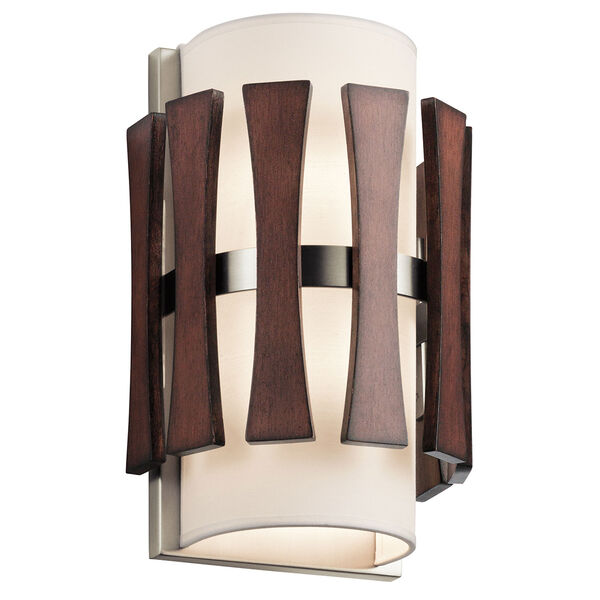 Cirus Auburn Stained Finish Two-Light Wall Sconce, image 1