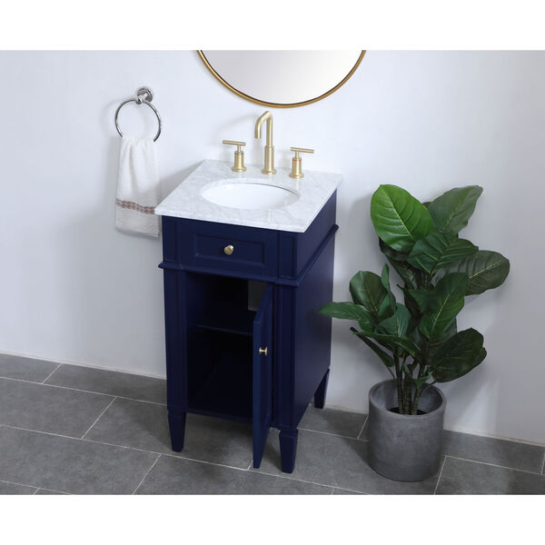 Williams Blue 18-Inch Vanity Sink Set, image 4