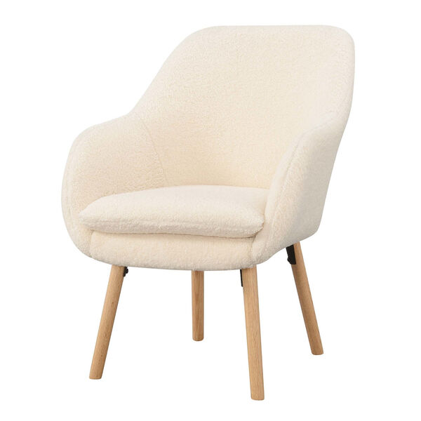 Take a Seat Charlotte Sherpa Creme Accent Chair, image 1